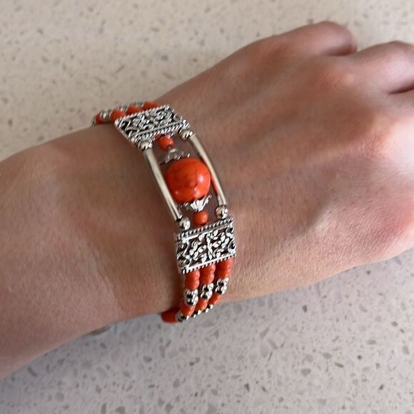 Classic Bohemian bead Bracelet Made
Of Fake Turquoise - Picture 6 of 12